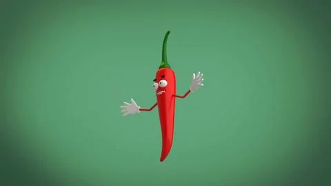 Cartoon_pepper_3D Stock Illustration