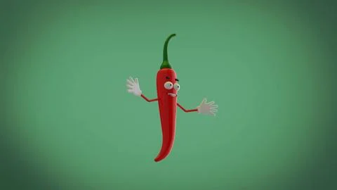 Cartoon_pepper_3D Stock Illustration