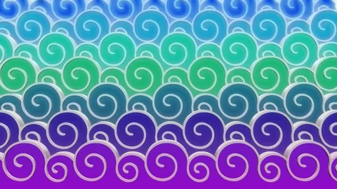 Cartoon_waves Stock Footage 79210865