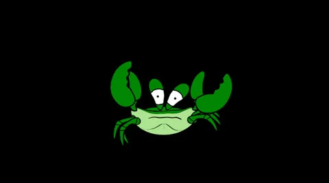 CartoonCrabLoopALPHA Stock Footage 25628839