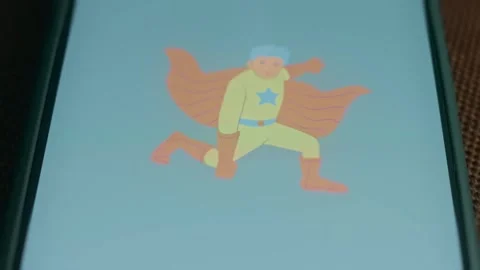 Cartooned Super Hero with cape, presentation Stock Footage 310052781