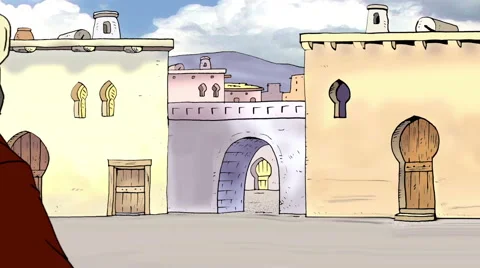 Cartoons City Stock Footage 45948957