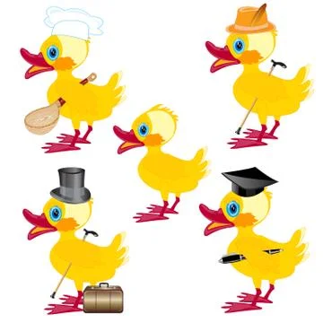 Cartoons on duck Stock Illustration