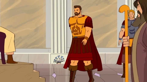 Cartoons King Palace Inside Stock Footage 45949012