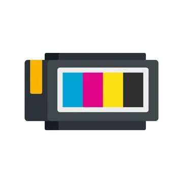 Cartridge accessory icon flat isolated Stock Illustration