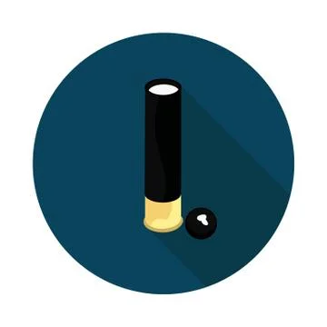 Cartridge with a bullet Stock Illustration