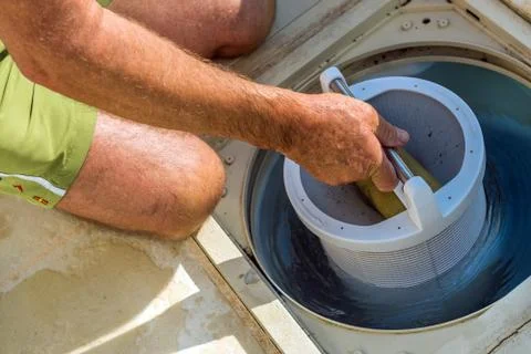 Cartridge pool filter Stock Photos