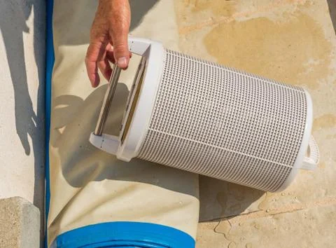 Cartridge pool filter Stock Photos
