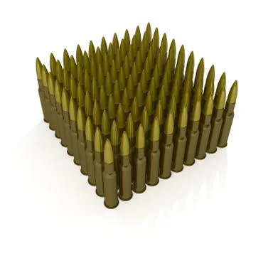 Cartridges for machine gun Stock Illustration