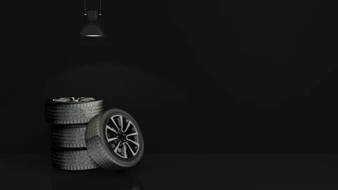 Cartwheels in empty room Stock Illustration