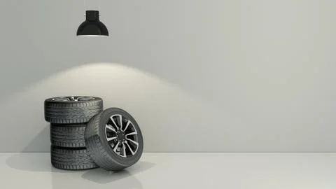 Cartwheels in empty room Stock Illustration