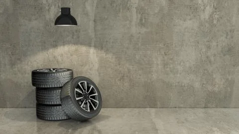 Cartwheels in empty room Stock Illustration