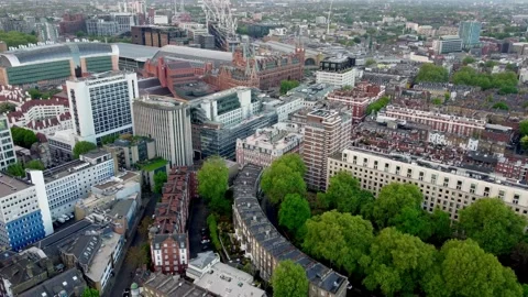 Cartwright Gardens, Euston and St Pancras, Camden, London, England Stock Footage 200586548