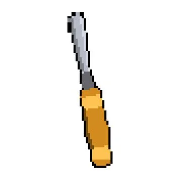 Carve chisel carving pixel art vector illustration イラスト素材