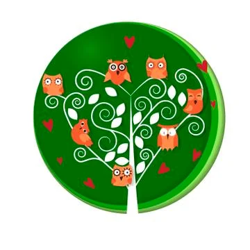 Carve to owls Stock Illustration