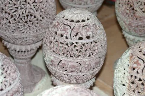 Carved egg Stock Photos
