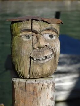Carved face Stock Photos