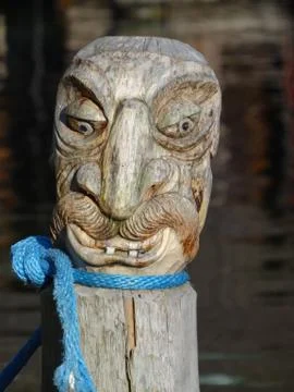 Carved face Stock Photos