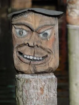 Carved face Stock Photos