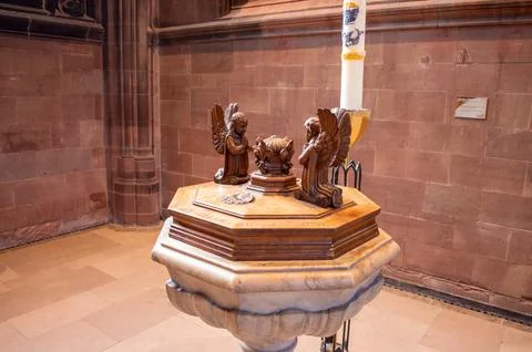Carved Figures on Plinth Stock Photos