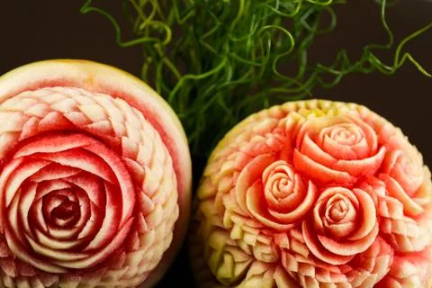 Carved fruit Stock Photos
