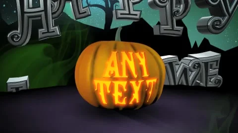Carved Halloween Pumpkin Stock After Effects