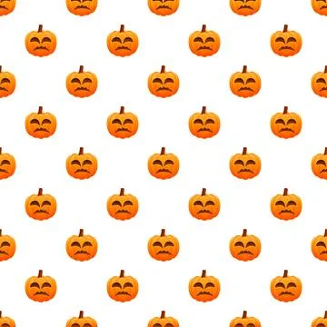Carved halloween pumpkin pattern creating a spooky background Illustrazione stock