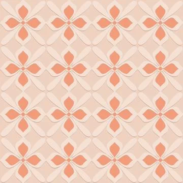 Carved orange embossed seamless pattern in Arabic style, vector illustration  Illustrazione stock