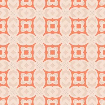 Carved orange embossed seamless pattern in Arabic style, vector illustration  스톡 일러스트