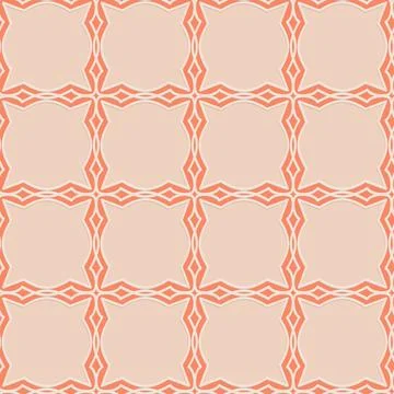 Carved orange embossed seamless pattern in Arabic style, vector illustration  스톡 일러스트