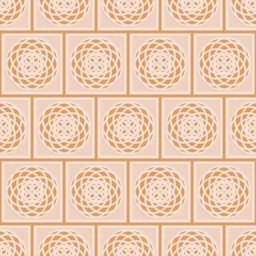 Carved orange embossed seamless pattern in Arabic style, illustration for dec Stockillustratie