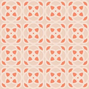 Carved orange embossed seamless pattern in Arabic style, elegant ornate ori.. Stock Illustration