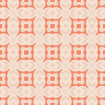 Carved orange embossed seamless pattern in Arabic style, illustration for d.. Illustrazione stock