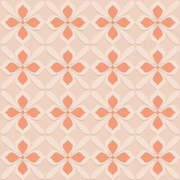 Carved orange embossed seamless pattern in Arabic style, illustration for d.. Stock Illustration