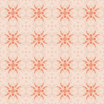 Carved orange seamless pattern in Arabic style, vector illustration for decor 스톡 일러스트