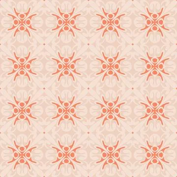 Carved orange seamless pattern in Arabic style, illustration for decoration.. Stock Illustration
