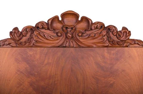 Carved pattern on wood, element of decor Stock Photos