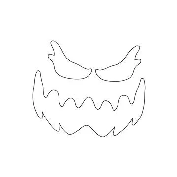 Carved pumpkin face Vector Stock Illustration