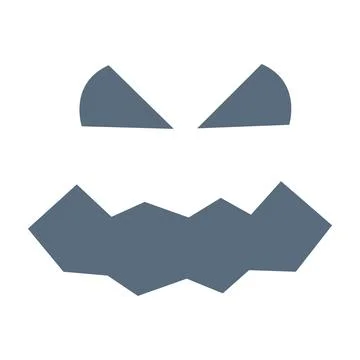 Carved pumpkin face Vector Stock Illustration