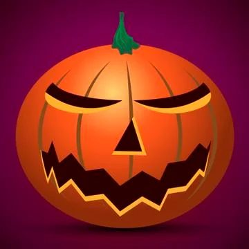 Carved pumpkin to Halloween Illustration