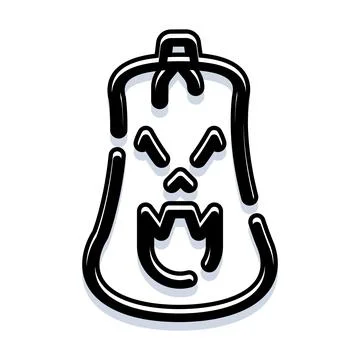 Carved pumpkin jack o lantern icon for halloween Stock Illustration