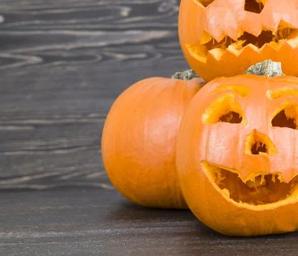 Carved pumpkin Stock Photos