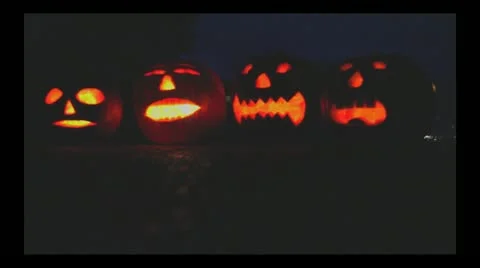 Carved Pumpkins Video stock 12657665