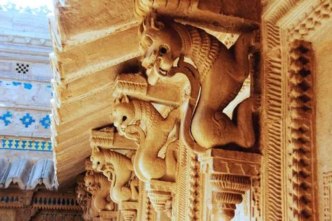 Carved Stone Cornice Support Stock Photos