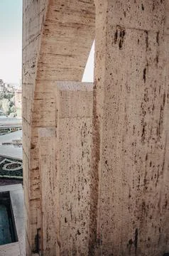 Carved stone decorative elements in modern architecture concept photo. Foto stock