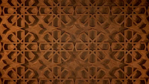 Carved stone Star pattern. 3D model render. Stock Footage 171867629
