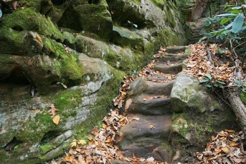 Carved stone steps Stock Photos