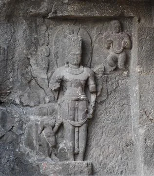 Carved structure on the wall Stock Photos