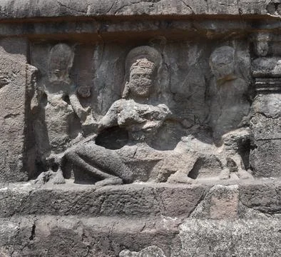 Carved structure on the wall Stock Photos