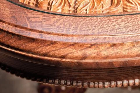 Carved table of handwork Stock Photos
